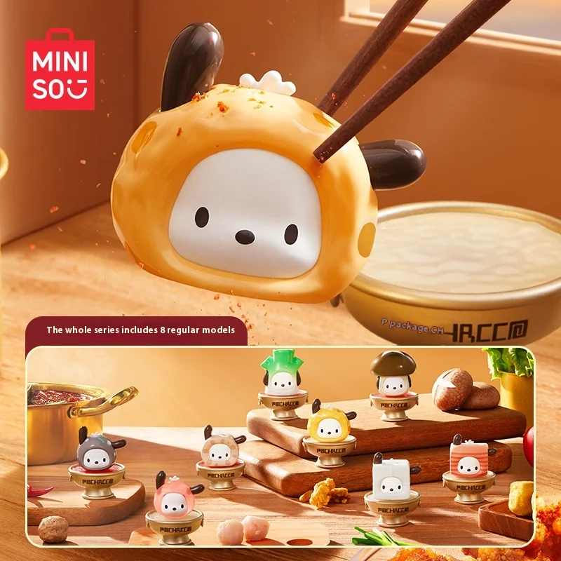 

Official MINISO Pochacco Hot Pot Party Blind Box - Cute Collectible Figure,Kawaii Desk Decor,Surprise Gift for Girls Women Fans