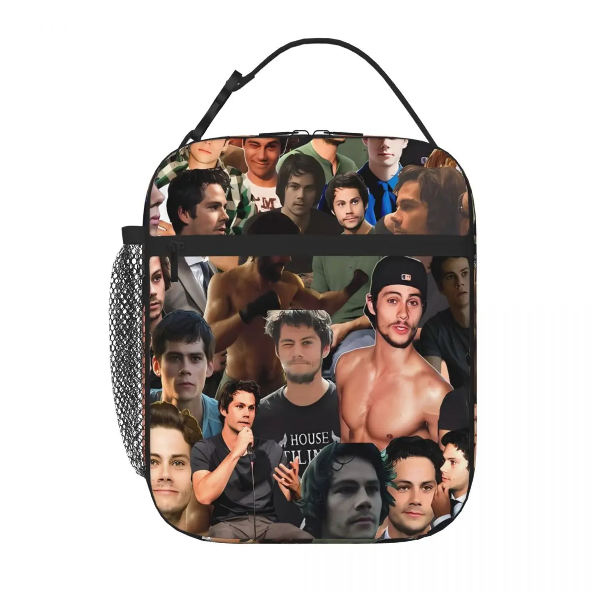 Bestselling Dylan OBrien Photo Collage Canvas Texture Cooler Lunch Bag Overnight Trip Lunch Bag