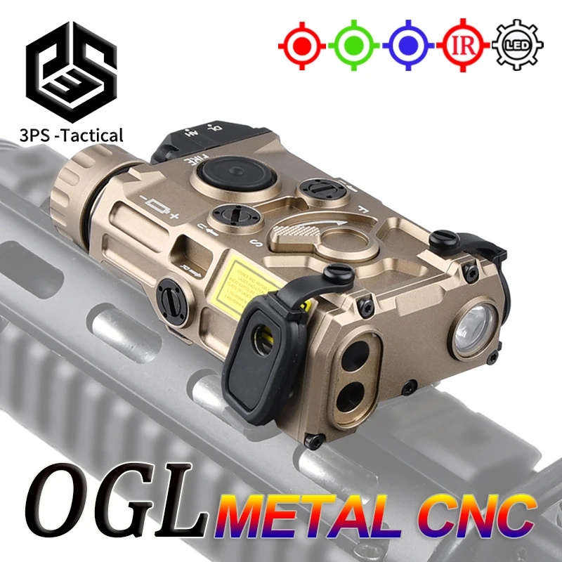 

Tactical Eotec OGL Red Green Infrared IR Laser Aiming Strobe Flashlight Weapon Gun Lights Airsoft Laser OGL Sight Crane Plug