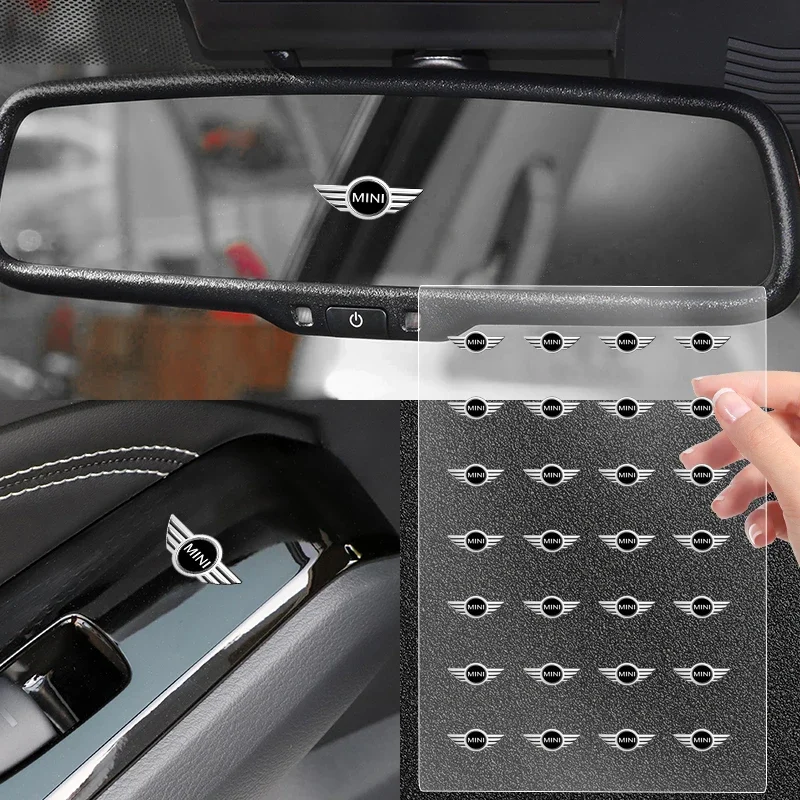 

1/2/5/10pcs Car Rearview Mirror Door Handle Decoration Sticker For MINI One Cooper JCW Countryman Clubman Cabrio Paceman Coupe