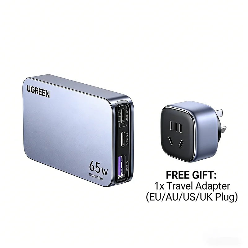 

UGREEN Nexode Pro GaN 65W USB C Flat Phone Charger Quick Charge QC 4.0 3.0 Fast Usb Wall Charger for Macbook Laptop Tablet