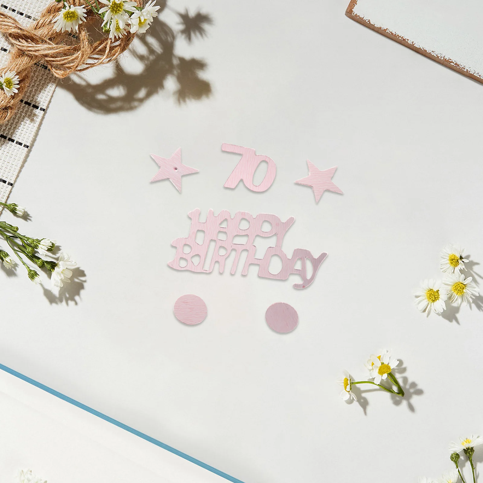 

1Set Happy Birthday Table Confetti 70Th Birthday Party Stars Dots Sequins Colorful Scatter Decorations Party Supplies Festive