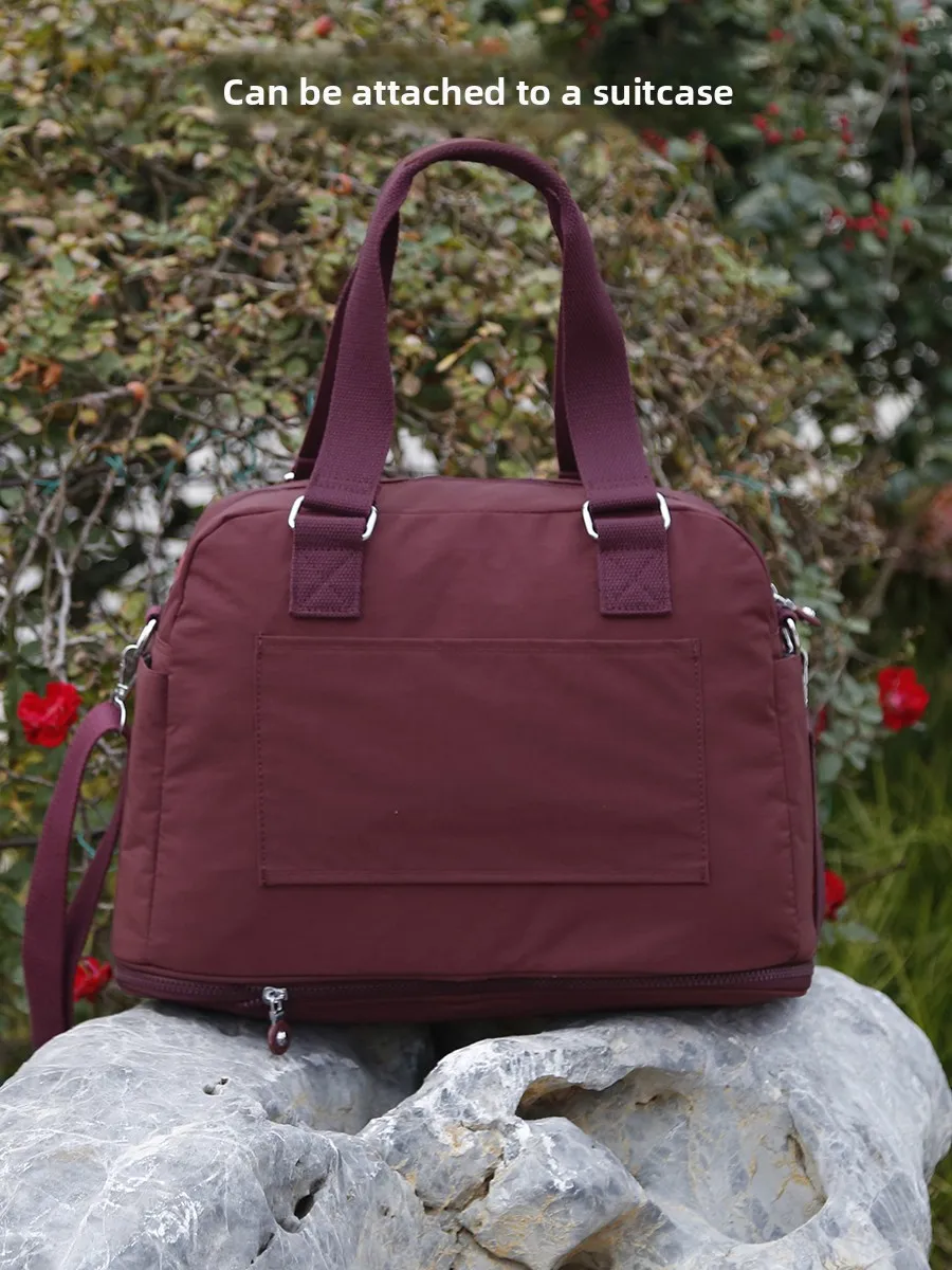 new-expandable-nylon-travel-bag-single-shoulder-slant-bag-lightweight-handbag-boarding-bag-fashionable-trendy-youth-travel-bag