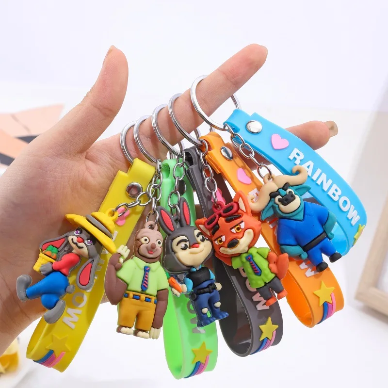 

Брелок для ключей Zootopia, милый брелок Джуди Ника для мужчин и женщин, аксессуары для сумок, подарок, оптовая продажа