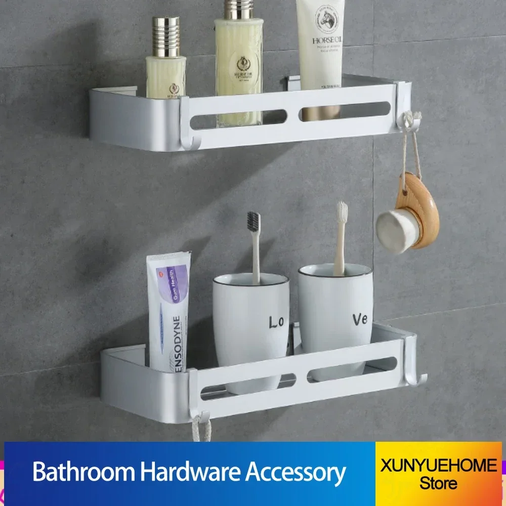 Towel Rack Cloth Holder Matter Silver Aluminum Fold Hanger Wall 50-60CM Shower Bar Rail Toilet Storage Shelf Bathroom Accessorie