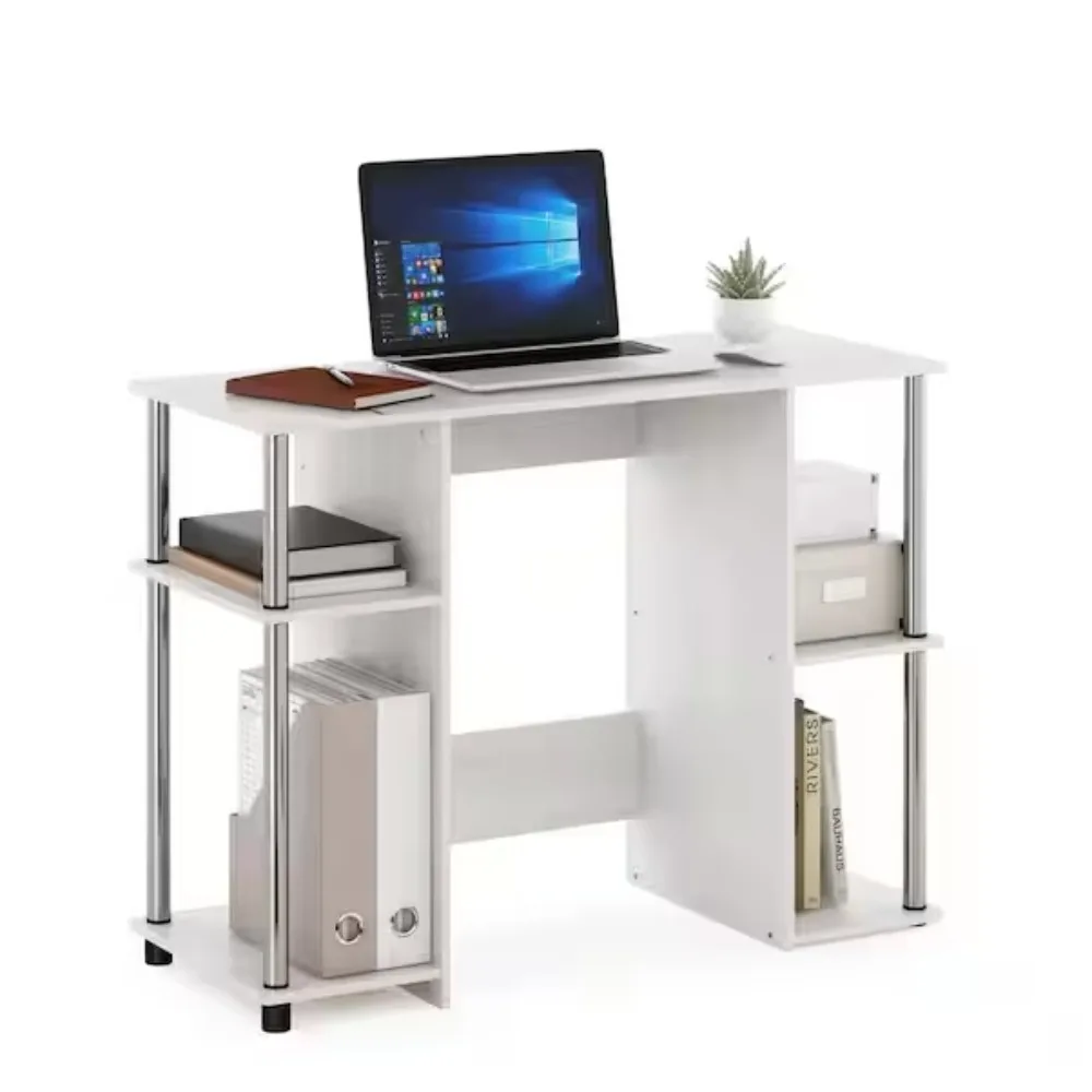 

38 in. Rectangular Computer Desk with Open Storage; Compact Computer Study Desk is a versatile piece of furniture