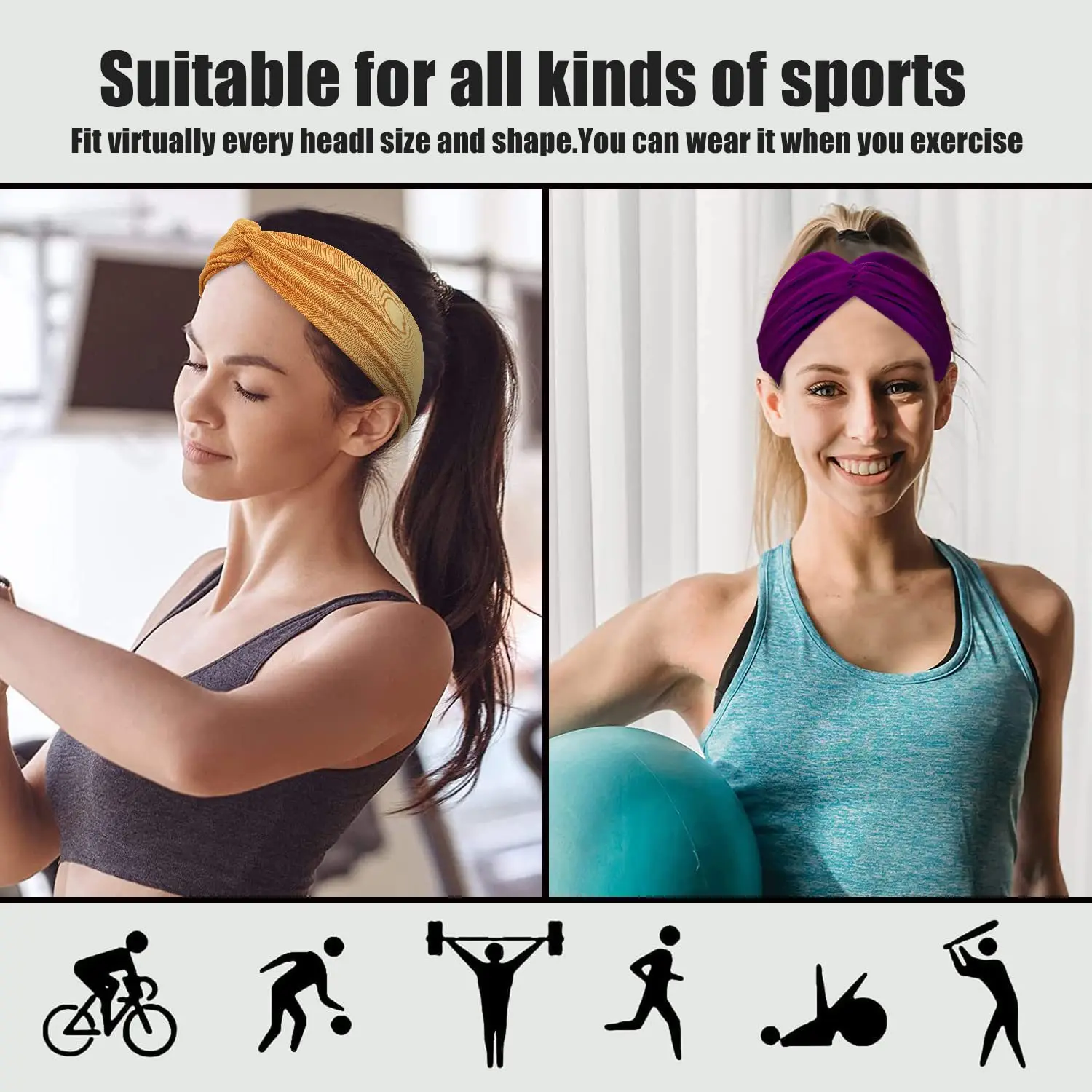 Sports Hair Band Simple Fashionable Makeup Cross Hair Band Women Facial Wash Hair Band Yoga Headband Hair Accessories for Women