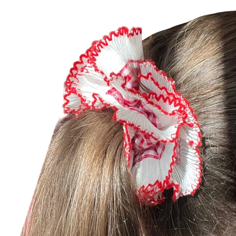 Vintage Lace Hair Scrunchies ThickUpdo Oversized Hair Scrunchy Elegant Donuts Hair Rope Scrunchy Women Ponytail Holder