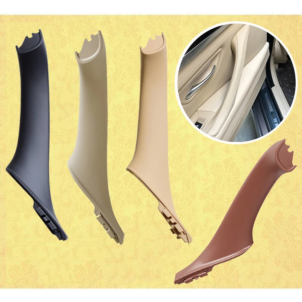 جديد الأصلي لسيارات BMW 5 Series F10 F11 بيج أسود سيارة يسار يمين داخل مقبض داخلي لوحة الباب الداخلي سحب غطاء الكسوة #4