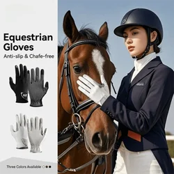 Nuevos guantes de montar transpirables, guantes ecuestres antideslizantes y antifricción, guantes ligeros resistentes al desgaste para montar a caballo