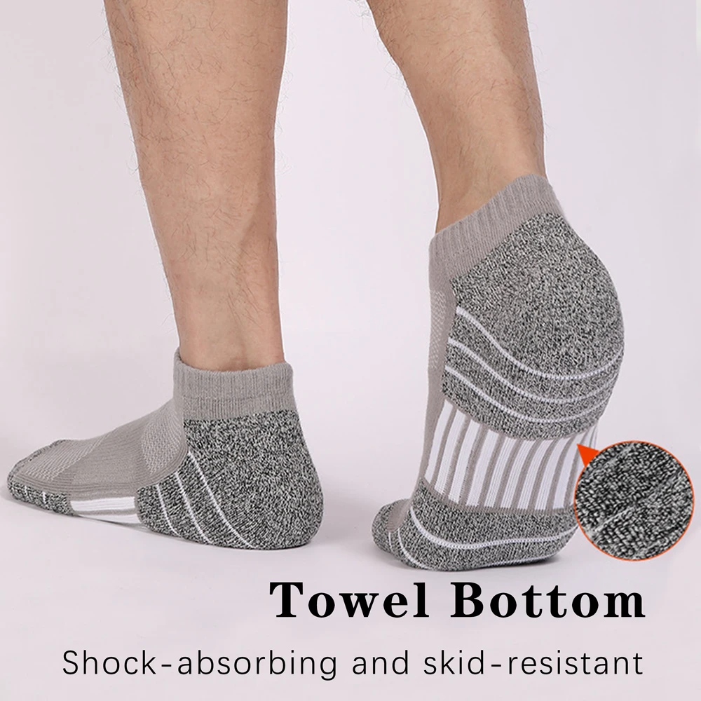 Calcetines cortos deportivos para hombre, medias tobilleras transpirables, cómodas y absorbentes de sudor, de alta calidad, 3/6 pares