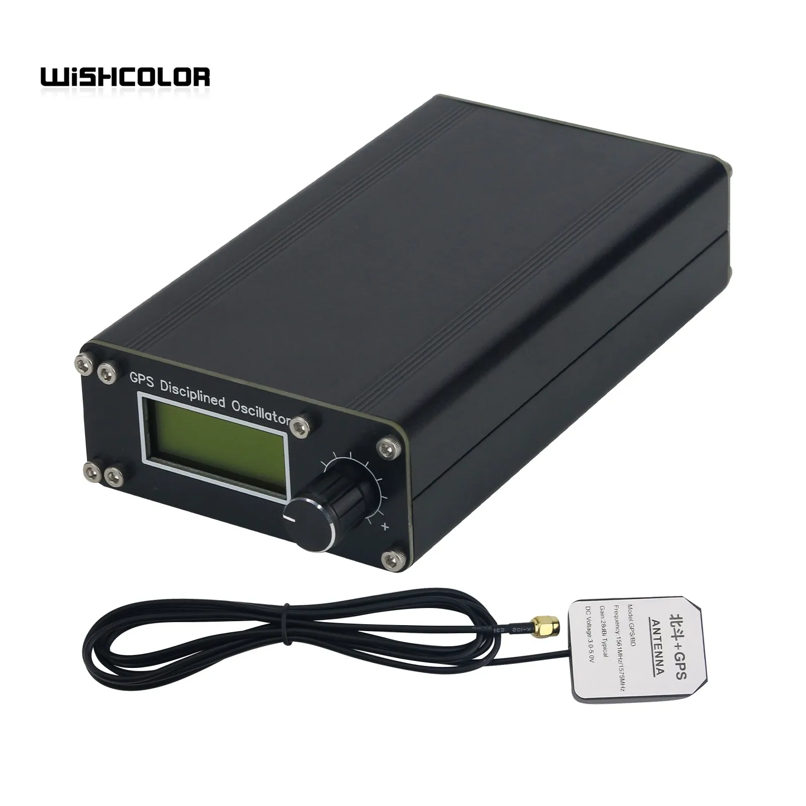 Wishcolor GPSDO GPS Disciplined Oscillator 10MHz Frequency Reference Standard Rubidium Clock Atomic Clock OCXO Signal Source