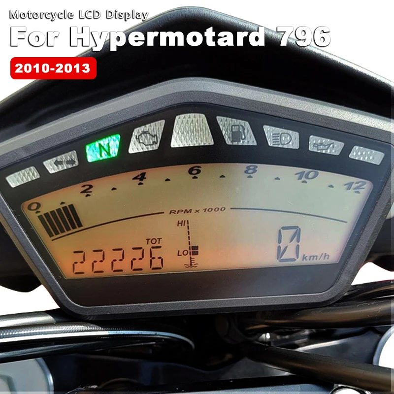 Wyświetlacz LCD do Ducati Hypermotard 796, akcesoria 2010-2013, prędkościomierz motocyklowy, instrumenty, ekran LCD