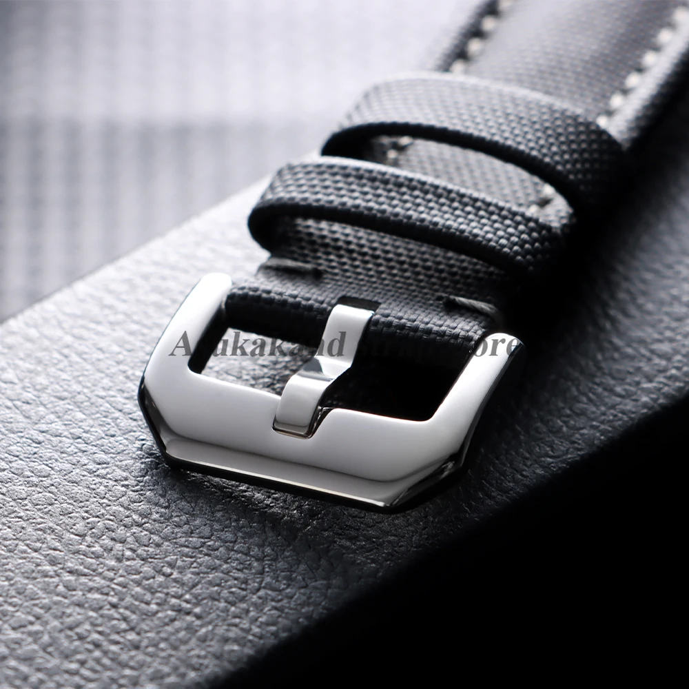 Correa de tela de vela Premium de 20mm, 22mm y 23mm para Seiko para Blancpain, correa de reloj FIFTY FATHOMS, correa de liberación rápida de cuero de nailon duradero