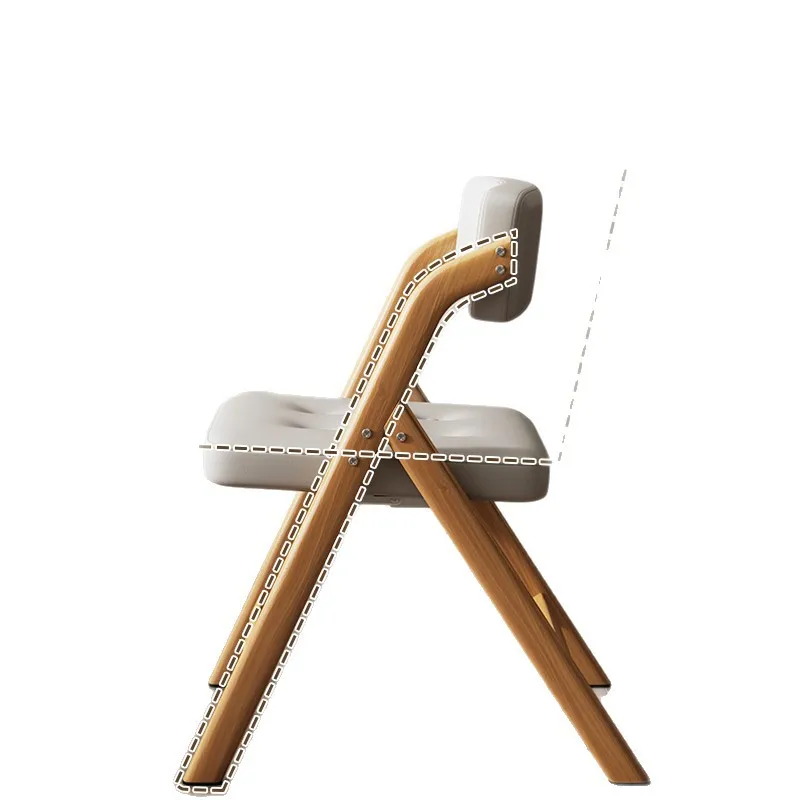 

Solid wood home folding chair backrest folding stool does not take up space can be stacked Nordic dining