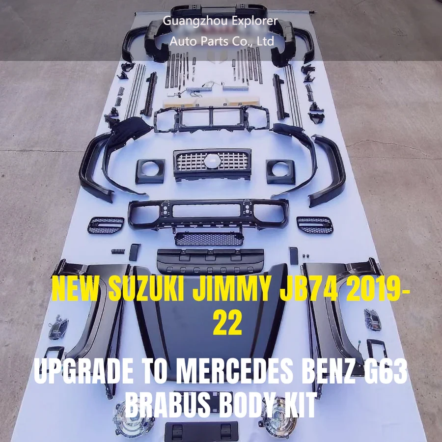 Hot Sale Lift Kit For Jimny JB74 2019-2023 To G63 Offroad Exterior Modified Body Kit Brabus For Suzuki Jimny