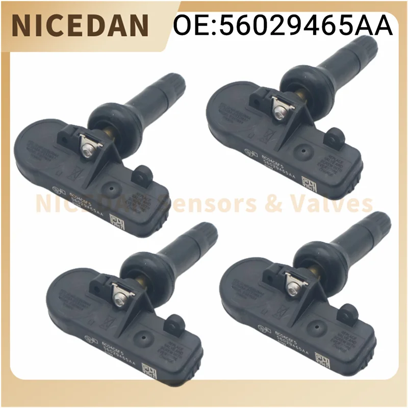 

1/4PCS TPMS Tire Pressure Monitoring Sensors For Chrysler 200 300 Aspen Pacifica Sebring Jeep Commander Dodge Avenger 56029465AA