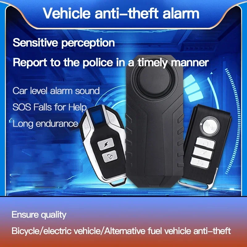 Wireless Bicycle Alarm  Remote Control Waterproof Motorcycle Electric Bicycle Anti-theft Bike Detector Alarm System