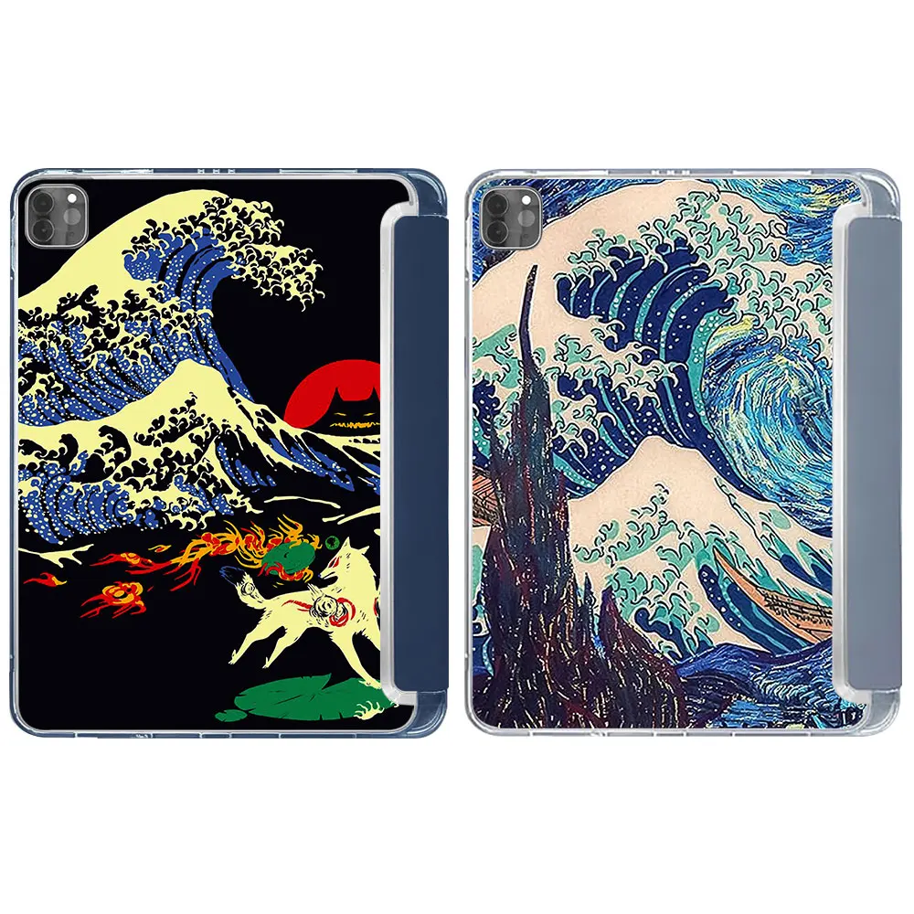 

AS107 The Great Wave For iPad 7 8 9 10.2 Air 3 Pro 1 4inch Accessories for iPad Pro 11 Mini 4 5 Cover Case
