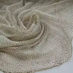 Small Dot Pure Silk Chiffon Crepe Fabric Width 135cm Soft 5mm Dress Scarf DIY Sewing Material