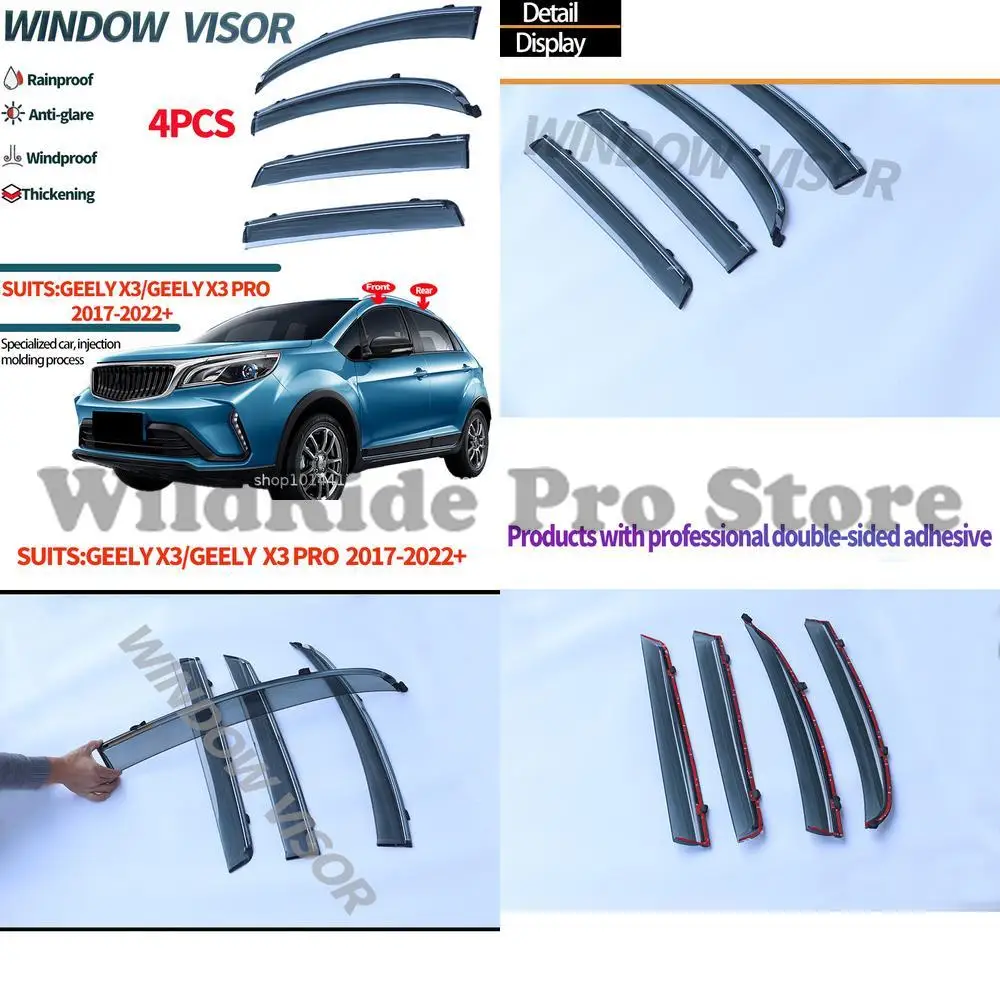 

1 комплект для оконных козырьков Geely GX3, дефлекторы от дождя, солнцезащитный козырек