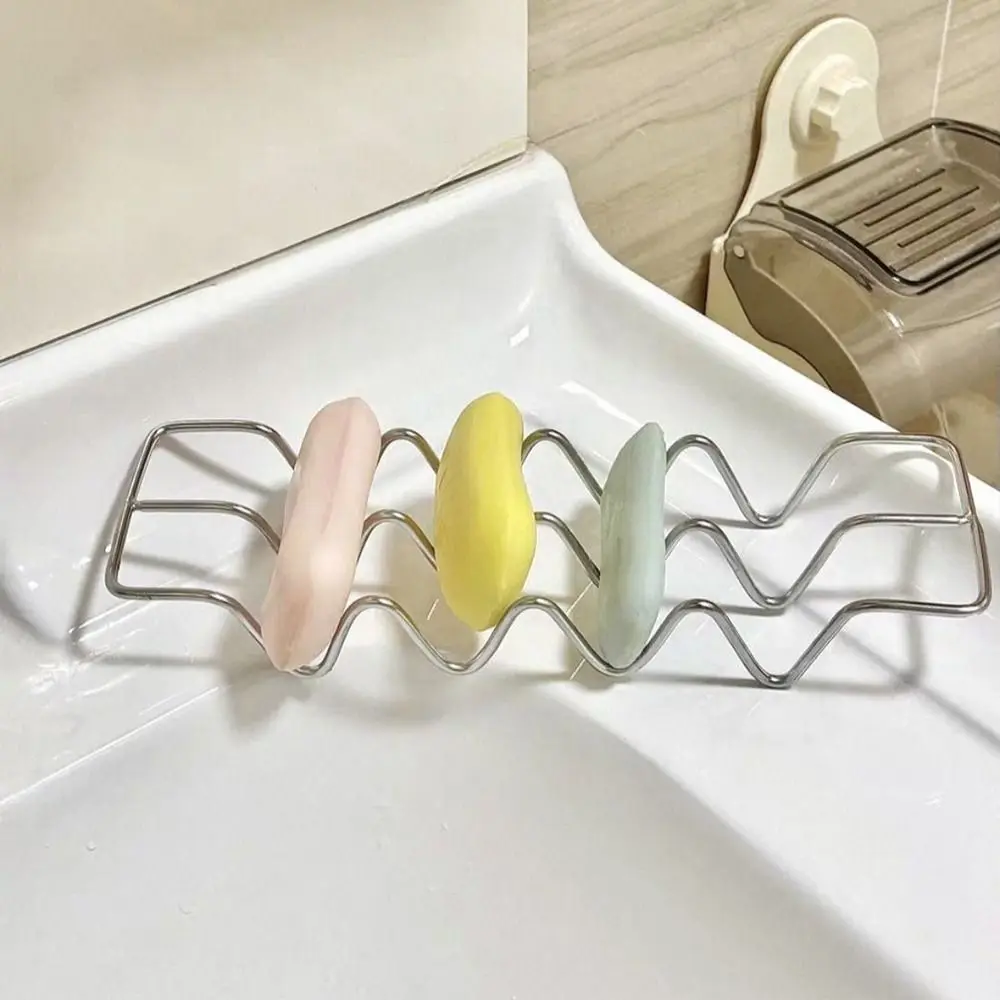 Creative Stainless Steel Soap Rack Moisture-Proof Waterproof Soap Holder Wall-Mountable Draining Rack Household Use