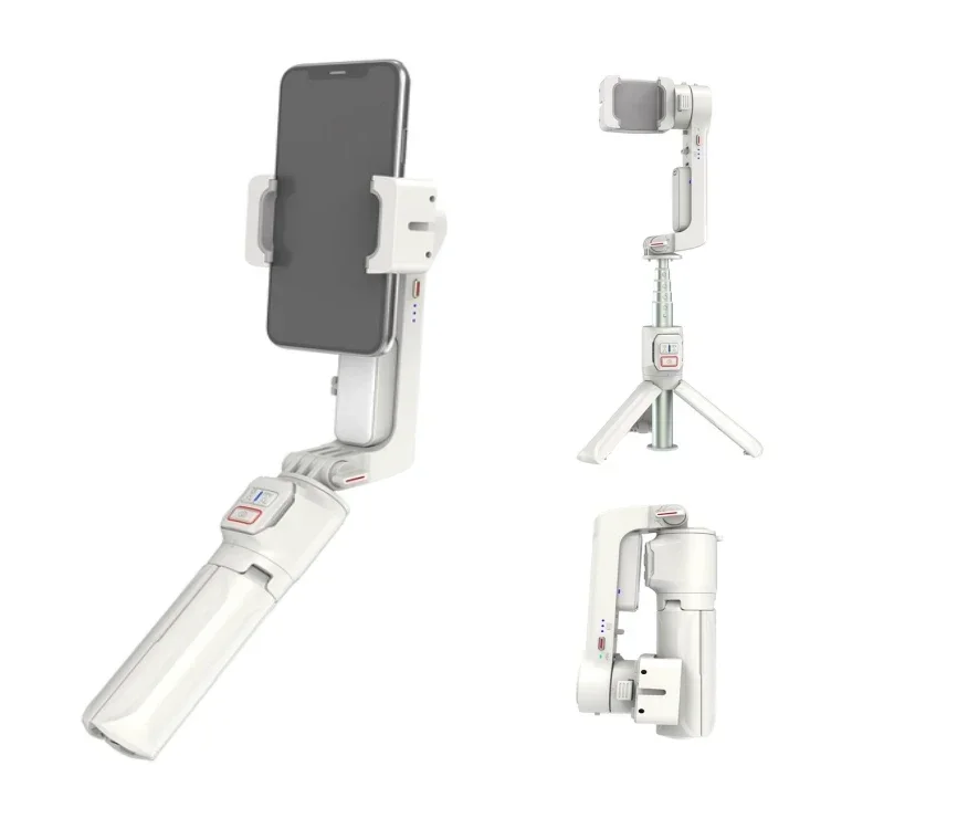 A10 Handheld Anti-Shake Fill Light Selfie Stick Mini Gimbal Stabilizer For Mobile Phone Holder Tripod