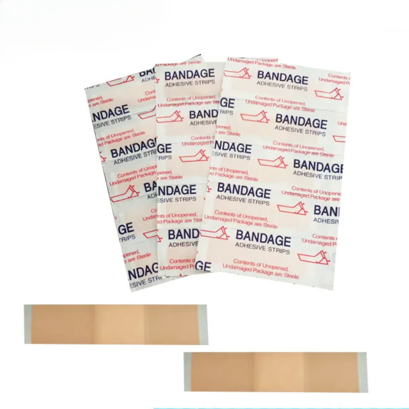 100pcs/set Mini 4*1cm Band Aid Skin Patch for Incised Wound Plasters First Aid Strips Dressing Tape Adhesive Woundplast