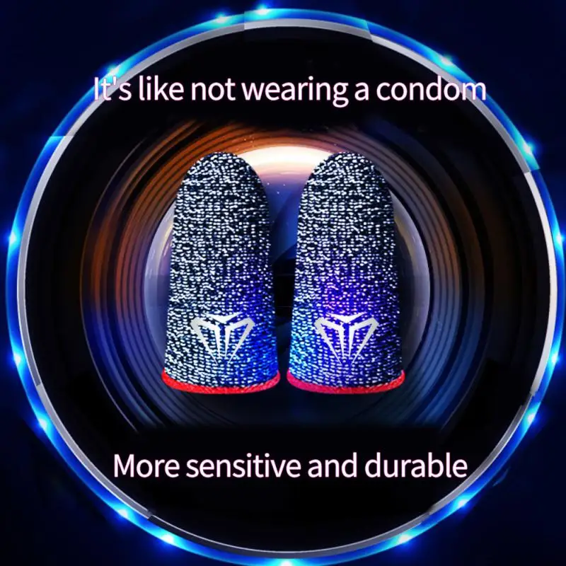 A Pair Fingertips For Game Pubg Mobile Anti Slip Finger Glove Game Controller Finger Sleeve For Touch Screen Mobile Gaming