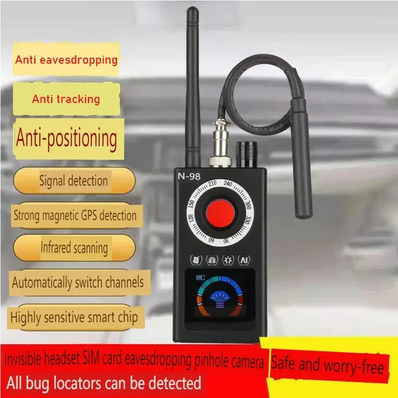 Professional Anti Spy Camera Detector Bug Scanner Security Protection Audio RF Signal Cam Hidden Gadgets Car GPS Tracker Finder