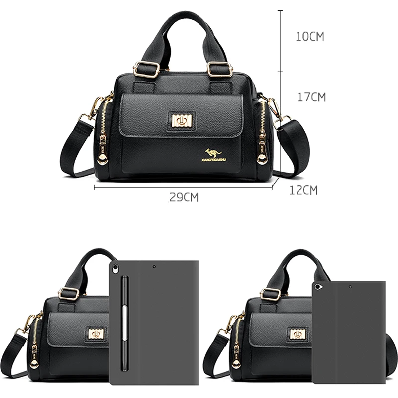 Ladies Shoulder Bags Large Capacity Black Handbags and Handbags Designer Luxury Fashion Casual Totes Elegant Messenger Bag