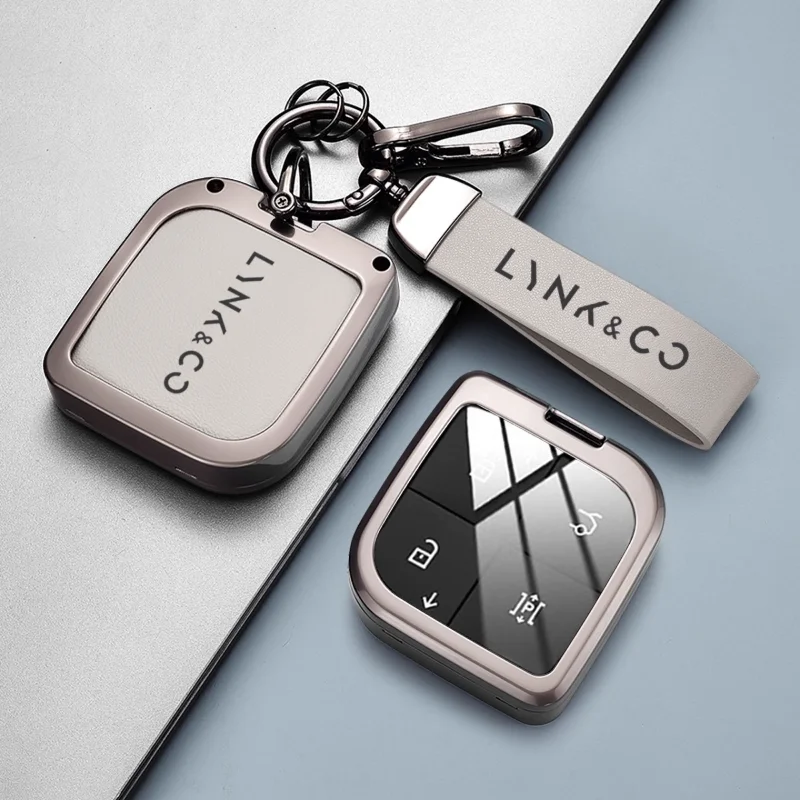 For LYNK & CO 08 03 06EMP 05 02 09 01 2025 Car Key Cover Premium Nappa Leather Protective Shell Buckle Car Key Bag Accessories