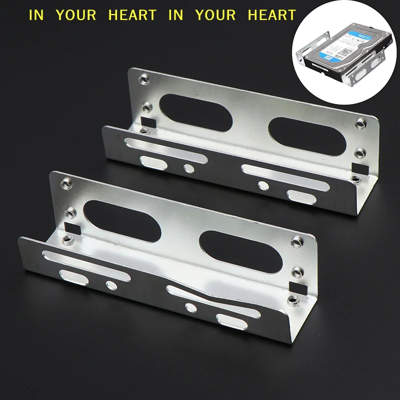 X2PCS 3.5 To 5.25 Optical Drive Expansion Holder Hard Drive Rack Bracket Caddy Bay For SSD M.2 HDD Desktop Hard Drive Bracket