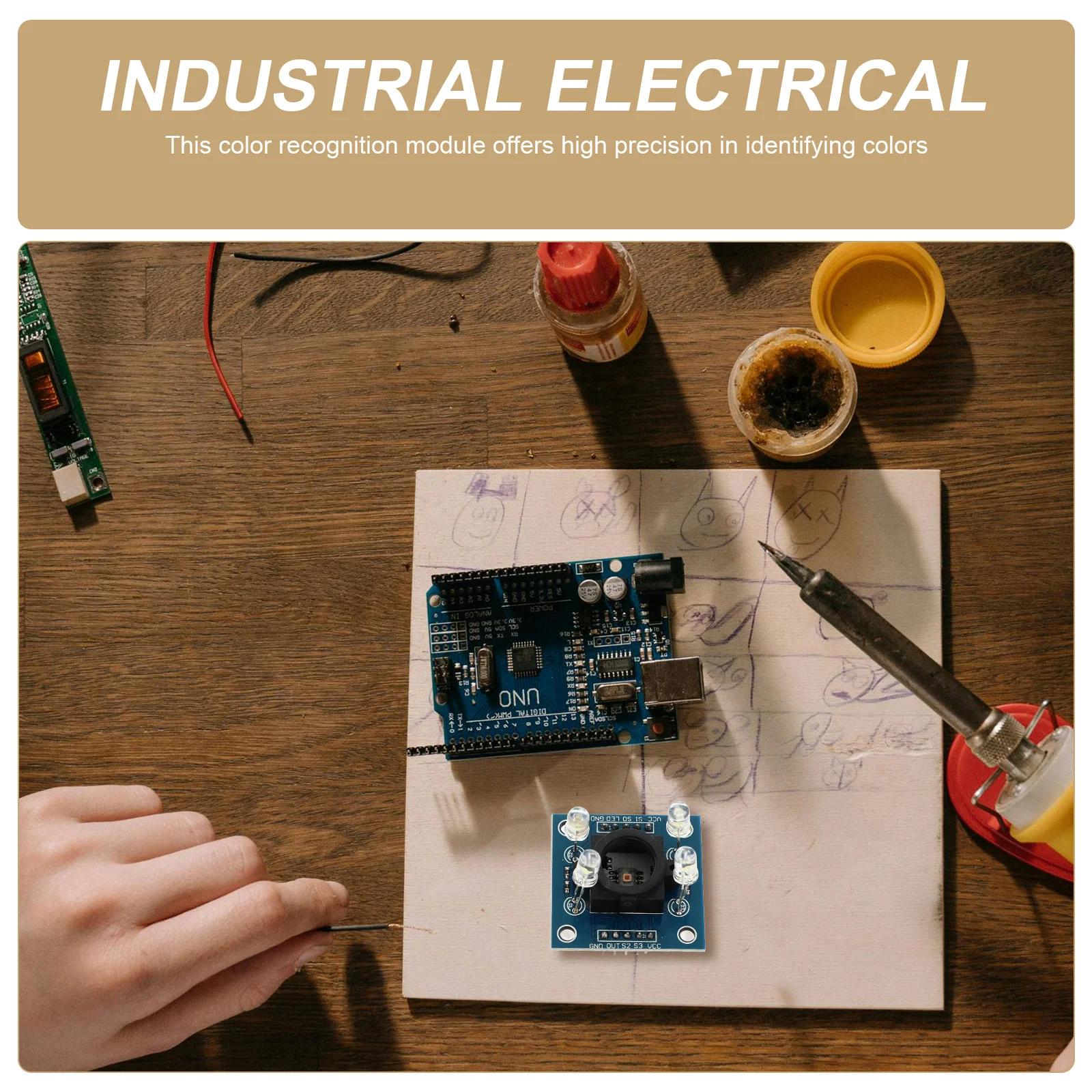 

Color Sensor Module High Accuracy Stable Color Recognition Sensor Block for Industrial Robot Detection Applications