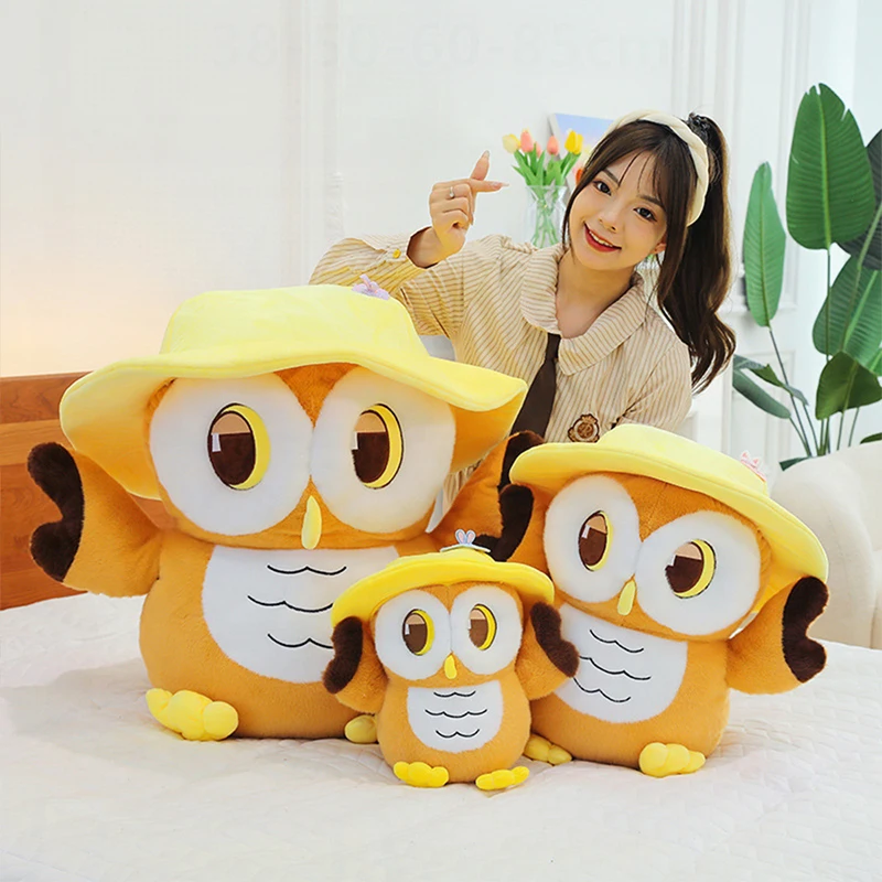 

Kawaii Plush Owl Stuffed Doll Toy Pillow Cute Cuddly Animal for Kids Birthday Xmas Gift Soft Sleep Companion and Decorative