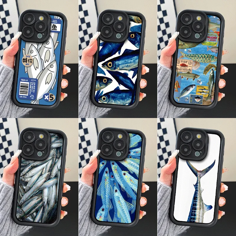 Discounted Salted Fish Shockproof Phone Case For iPhone 12 13 14 15 Plus 16 Pro Max 17 Air 16E 17E 11 XS 7 SE Silicone Cover