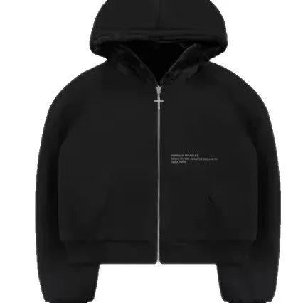Y2K Sherpa Fleece Zip Up Hoodie Oversized Retro Streetwear Vintage 2000s Winter Warm Unisex Hooded Sweatshirt Women Men gallery 4