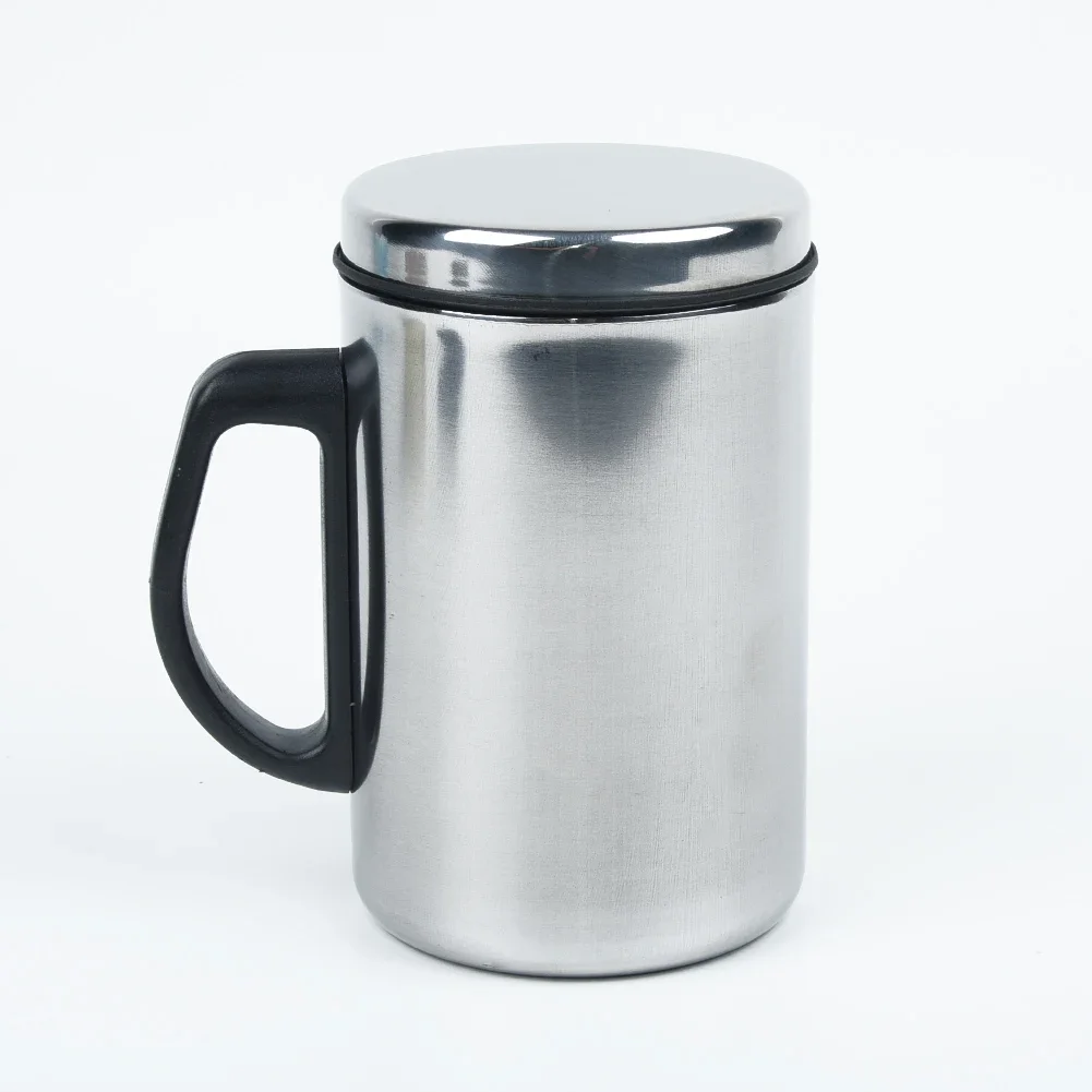Tea Cup 350ml/500ml Silver Removable Lid Flask High Quality Insulated Thermal Travel Mug Stainless Steel Travel Mug