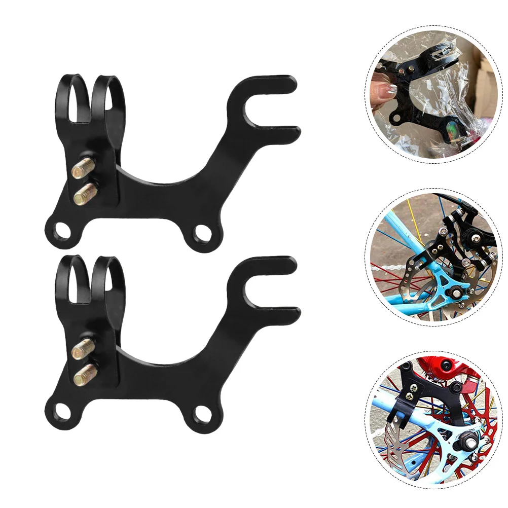 

2Pcs Carbon Steel Bike Brake Adapter Bracket Heavy Duty Wear Resistant Easy Install for Bicycle Disc Brake Conversion Small