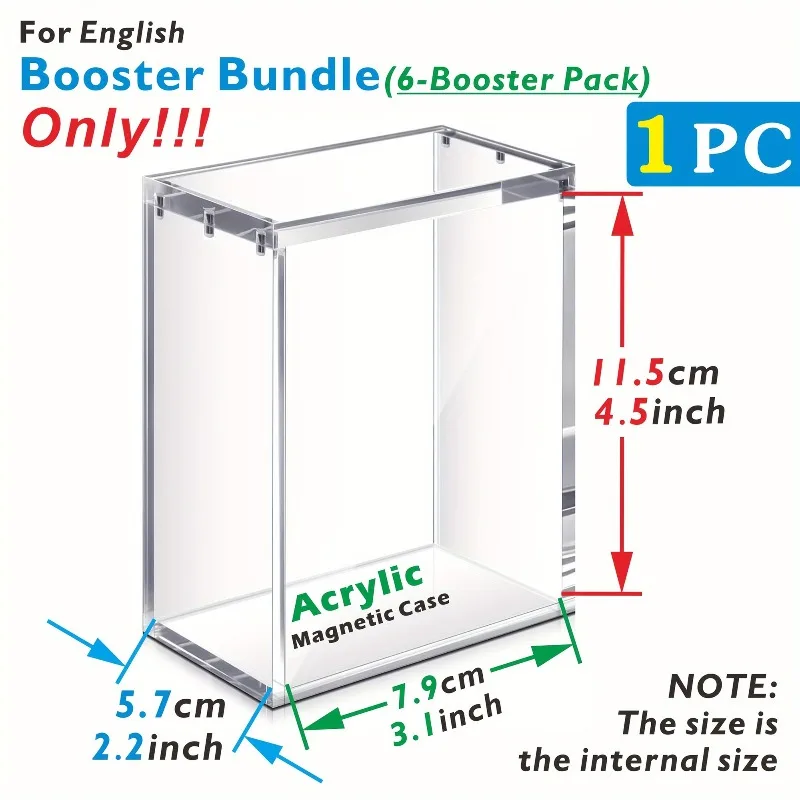 1/2 stks Acryl Kaart Opbergdoos met Magnetische Sluiting Stapelbaar voor 6 Booster Bundel Elite Trainer Kaarten/Trading Game Kaarten TCG