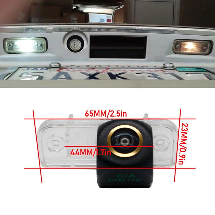 170° HD 1080P Car Rear View Camera For Mercedes Benz Clk W203 W209 W219 W211 Night Vision Reverse Reversing AHD Golden Lens