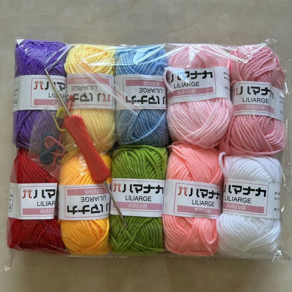 

Milk Cotton Yarn Material Package Crochet DIY Tool Acrylic Wool Yarn Ball Woven Gloves Scarves Gifts 10pcs/set Solid Mixed Color