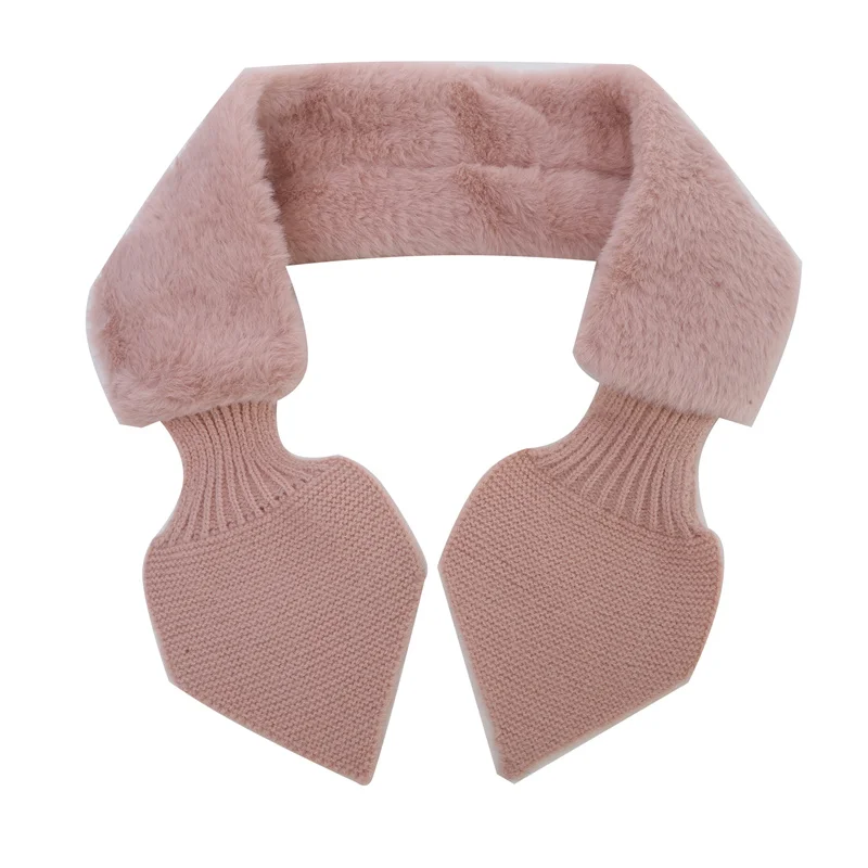 Women Scarves Girls Ladies Autumn Winter Knitted Scarf Sweet Cute Comfortable Warm Female Cross Straps Shawl Soft Neck Scarf