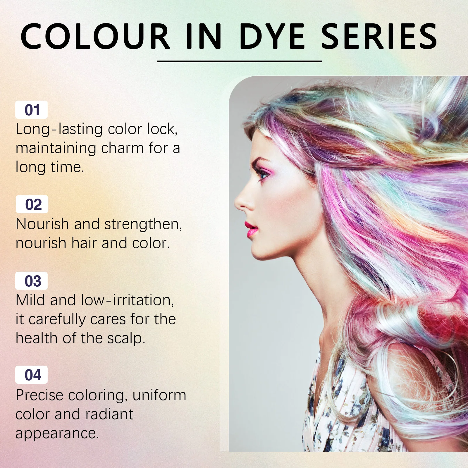 EelHope Temporary Hair Color Comb Set, Washable DIY Hair Dye Cream, Multi-Color Instant Hair Chalk for Halloween Cosplay Styling