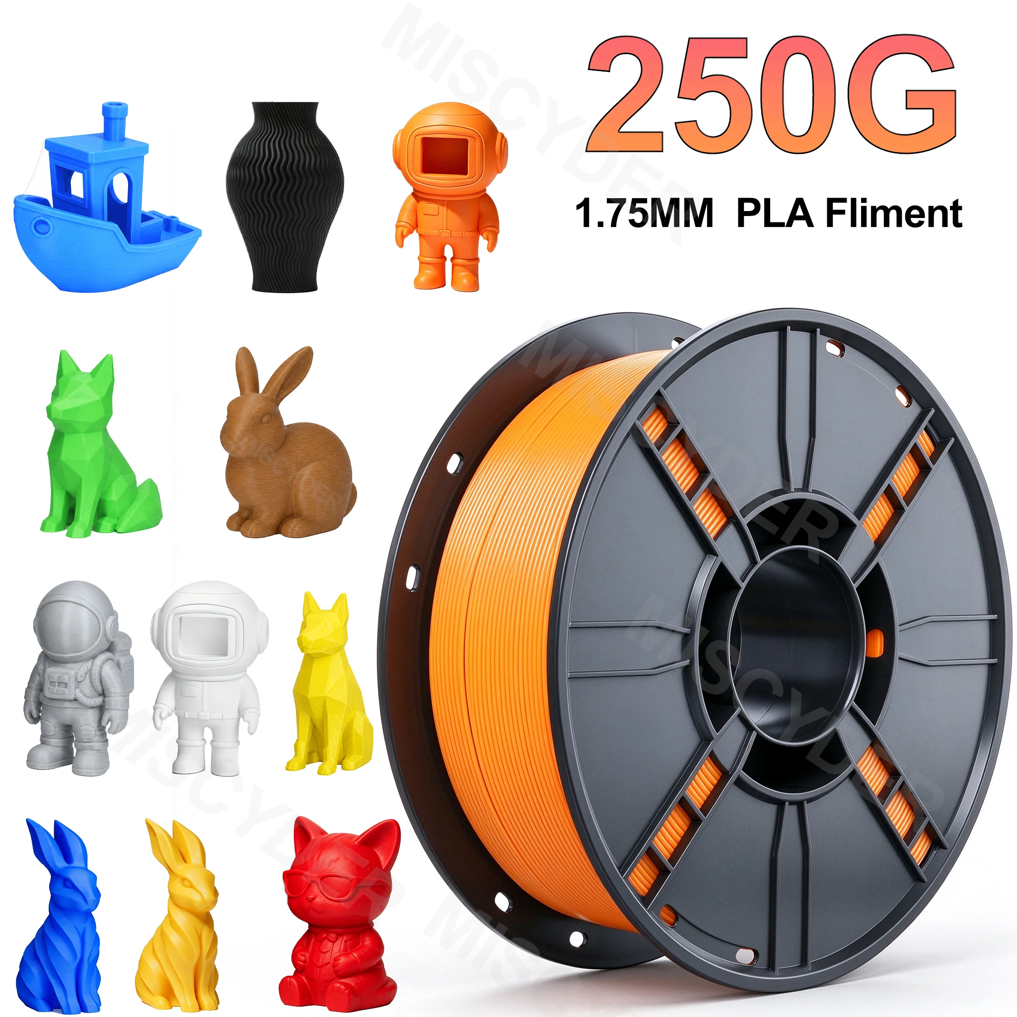 PLA 3D Printer Filament 1.75mm, 250g Spool, ±0.02mm Precision, Vacuum Sealed, Smooth Extrusion for FDM 3D Printers
