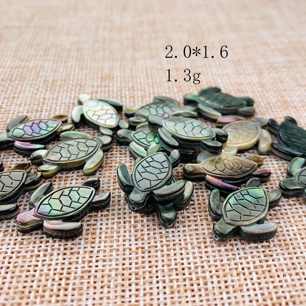 2PCS Natural Tortoise Abalone Shell Charms Pendants Mother Pearl Shell Pendants for Jewelry Making Finding Necklace Accessories
