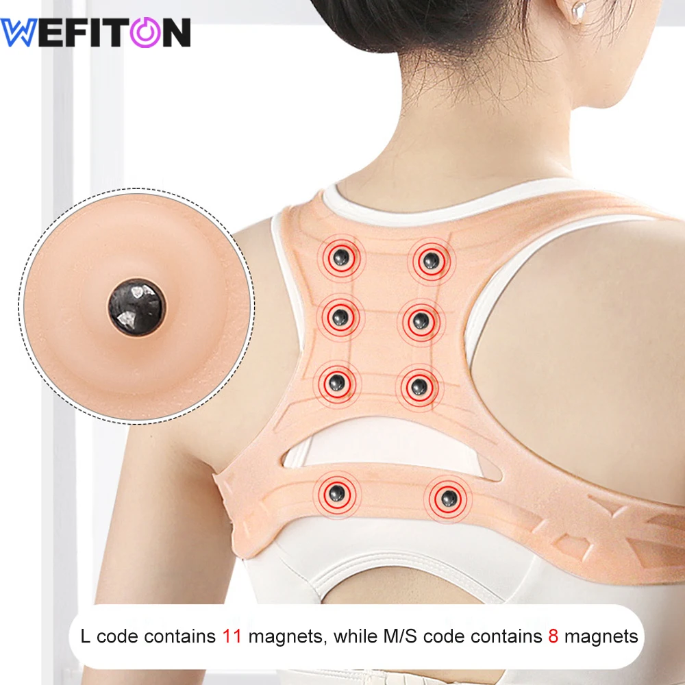 1PCS Silicone Magnetic Posture Corrector for Women & Men, Back Brace, Shoulder Brace, Back Brace for Lower Back Pain Women