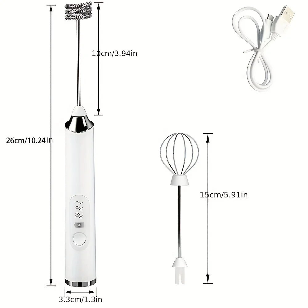 Stainless Steel Mini  Milk Frother - Perfect For Coffee, Lattes, And Cappuccinos