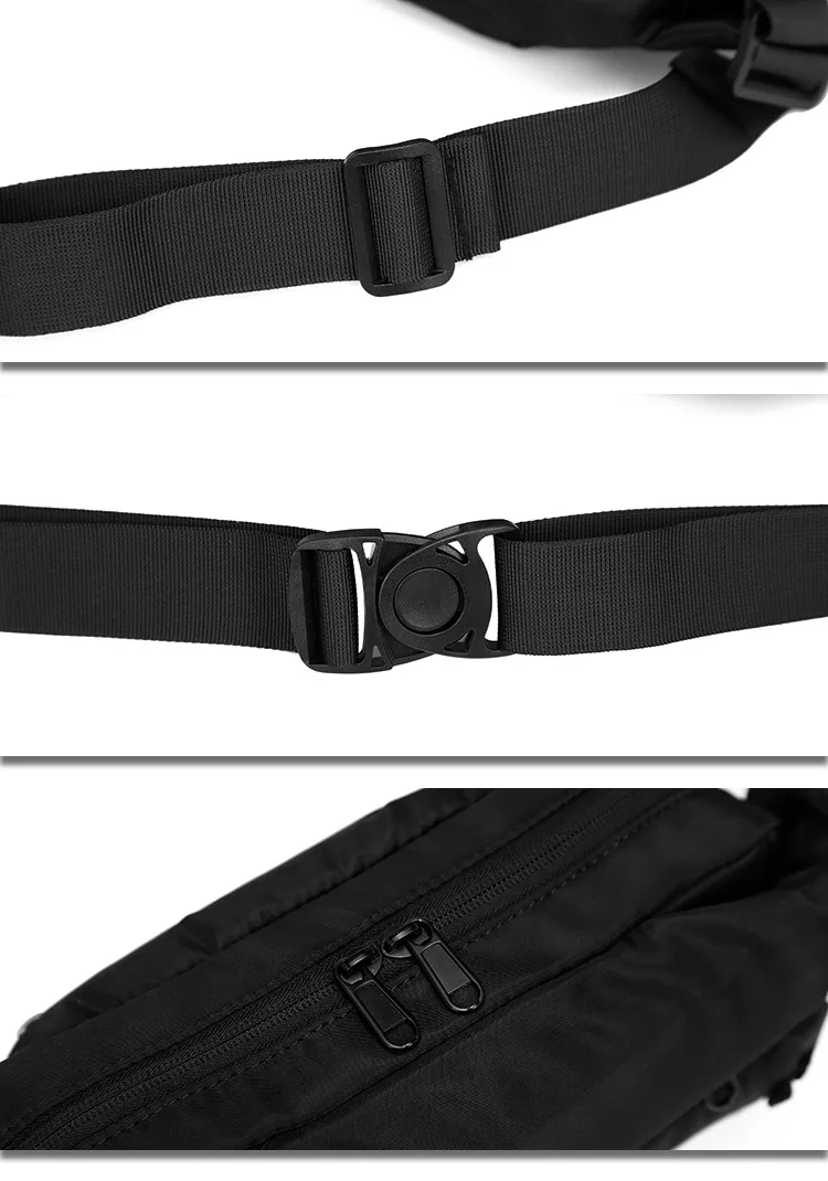 Men's Trendy Water-Resistant Small Chest Bag - Outdoor Sports Casual Crossbody Bag, Men's Waist Pack & Wallet