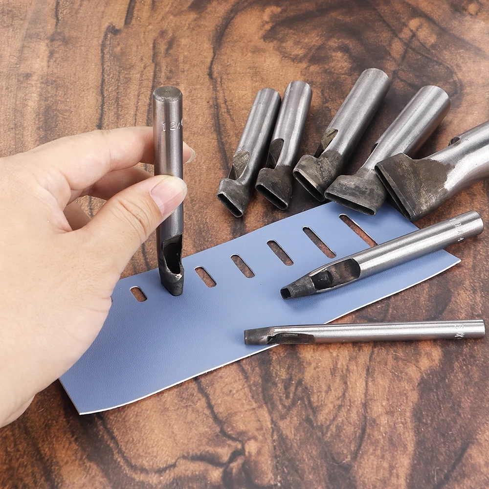 

1pcs oval hole hand punching tool, DIY leather handmade stamping tool for manually cutting watch straps/leather belts/handbags
